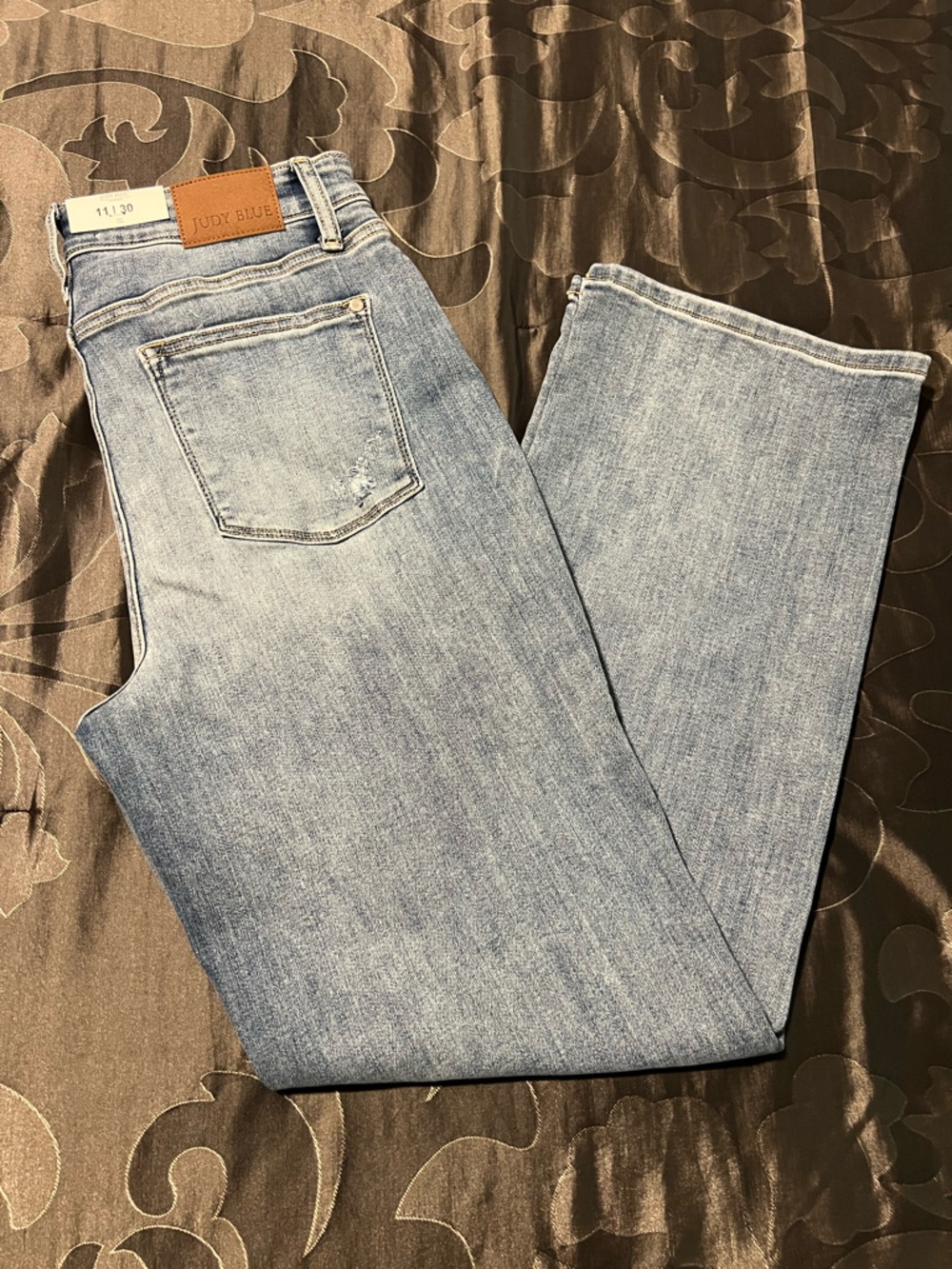 NWT Judy Blue Athena Light Wash Blue Straight Leg Jeans High Waist Women’s 11/30